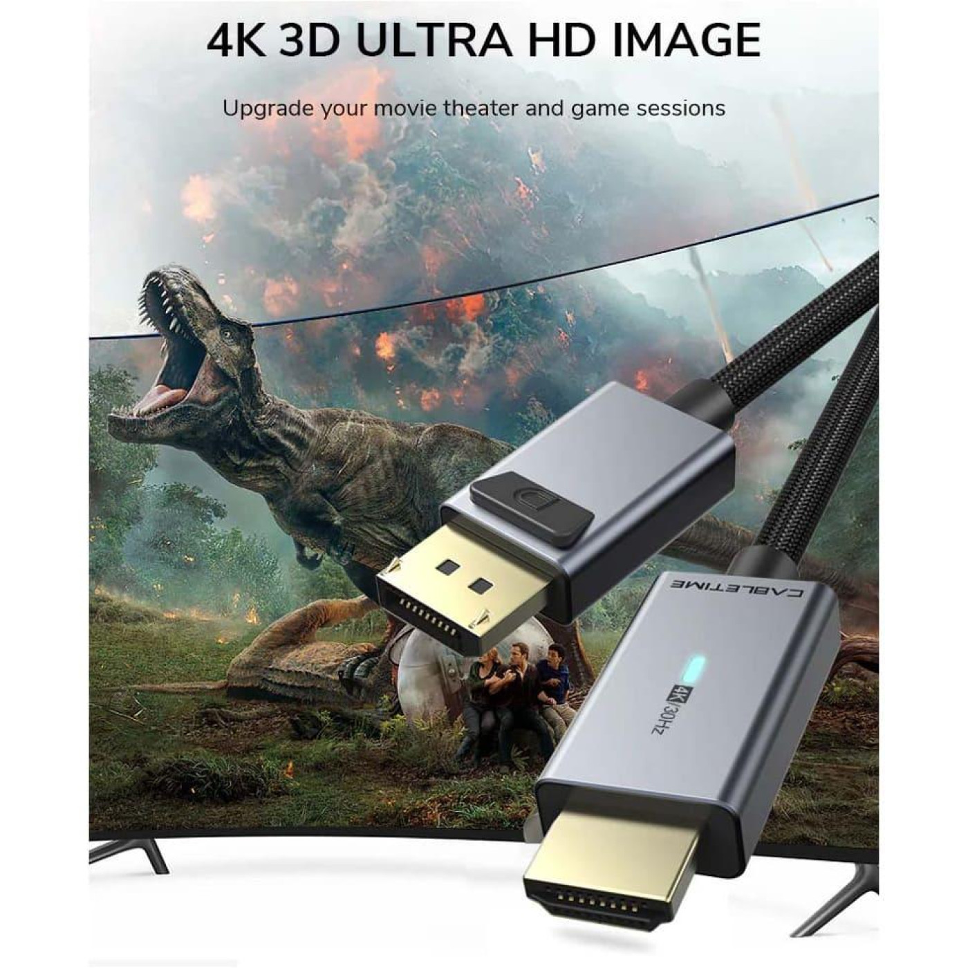 Кабель Cabletime DisplayPort-HDMI V 1.4 1.8 м (CA915323)