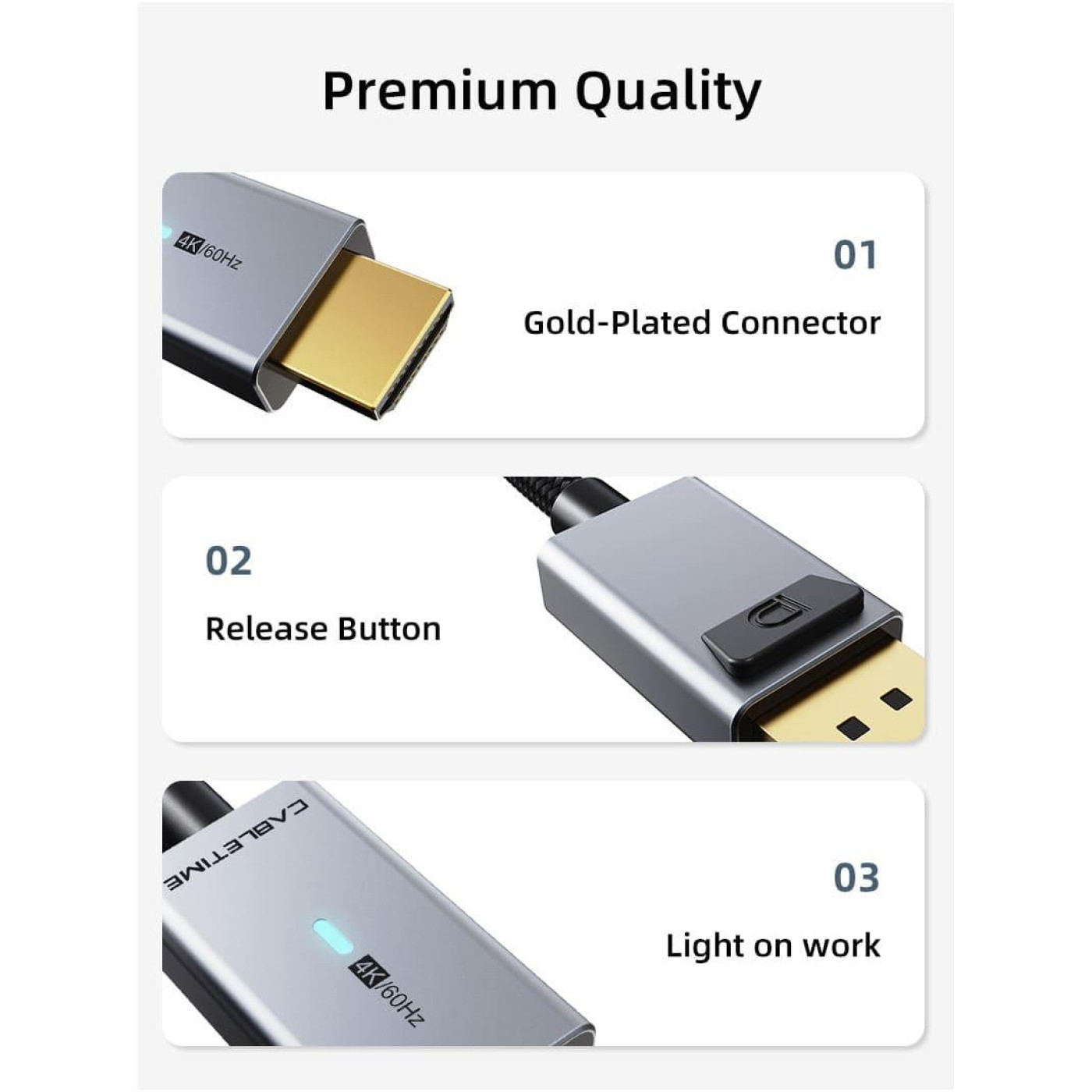 Кабель Cabletime DisplayPort-HDMI V 1.2 3 м (CA915330)