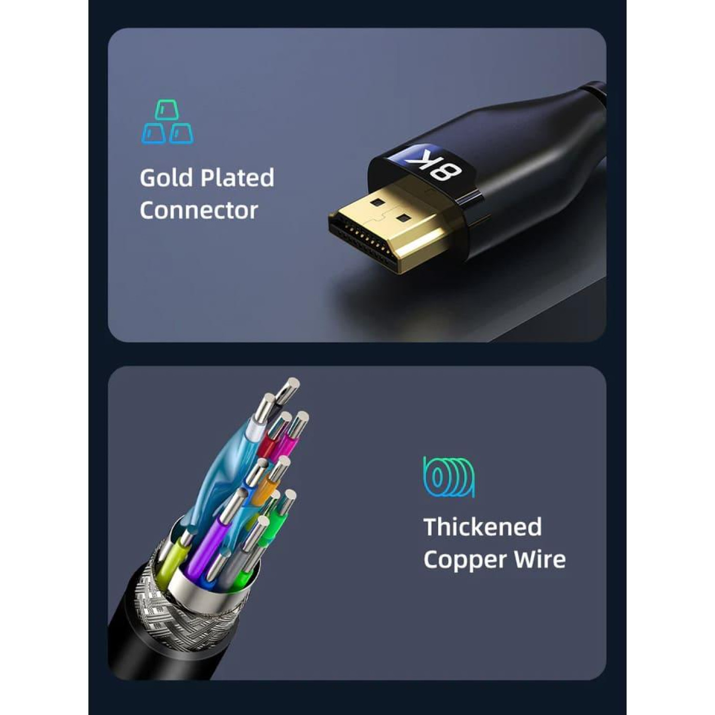 Кабель Cabletime HDMI-HDMI V 2.1 3 м (CA914562)