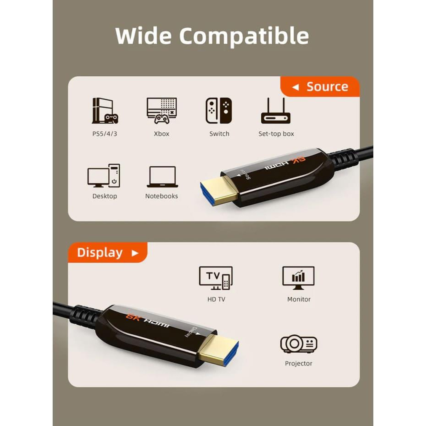 Кабель Cabletime HDMI-HDMI V 2.1 20 м (CA914043)