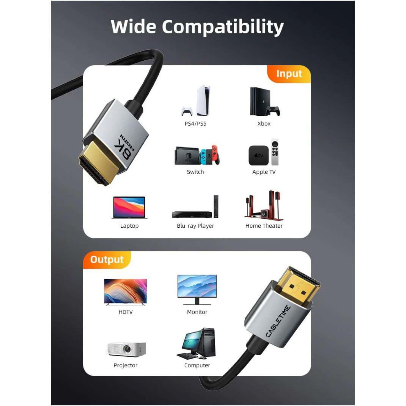 Кабель Cabletime HDMI-HDMI V 2.1 2 м (CA915910)