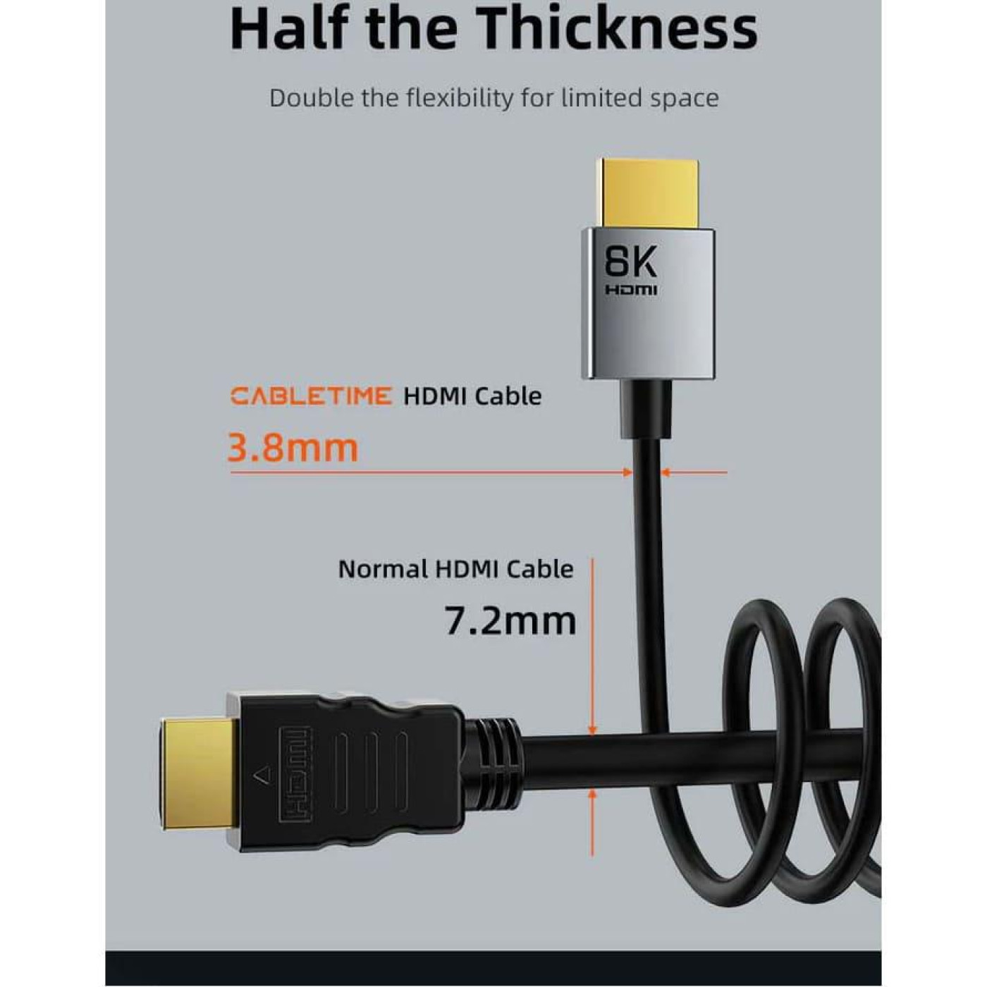 Кабель Cabletime HDMI-HDMI V 2.1 2 м (CA915910)
