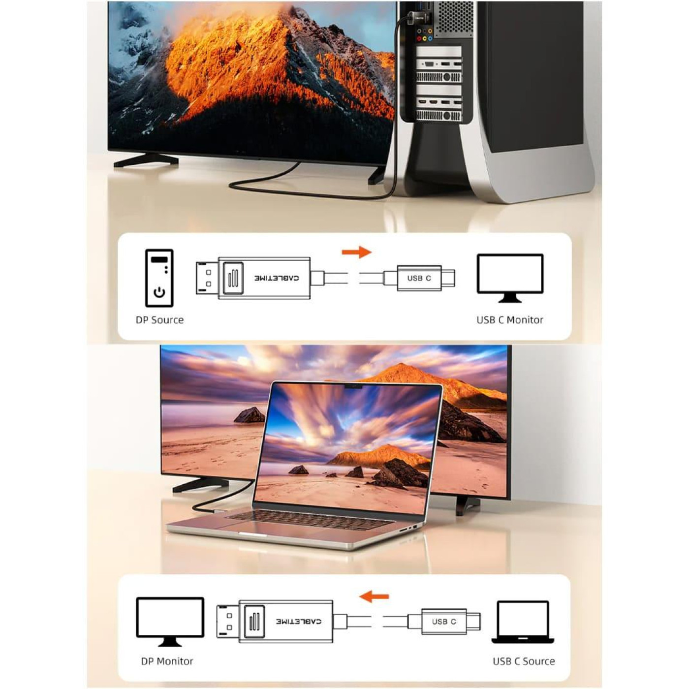 Кабель Cabletime USB Type C-HDMI V 1.4 2 м (CA914074)