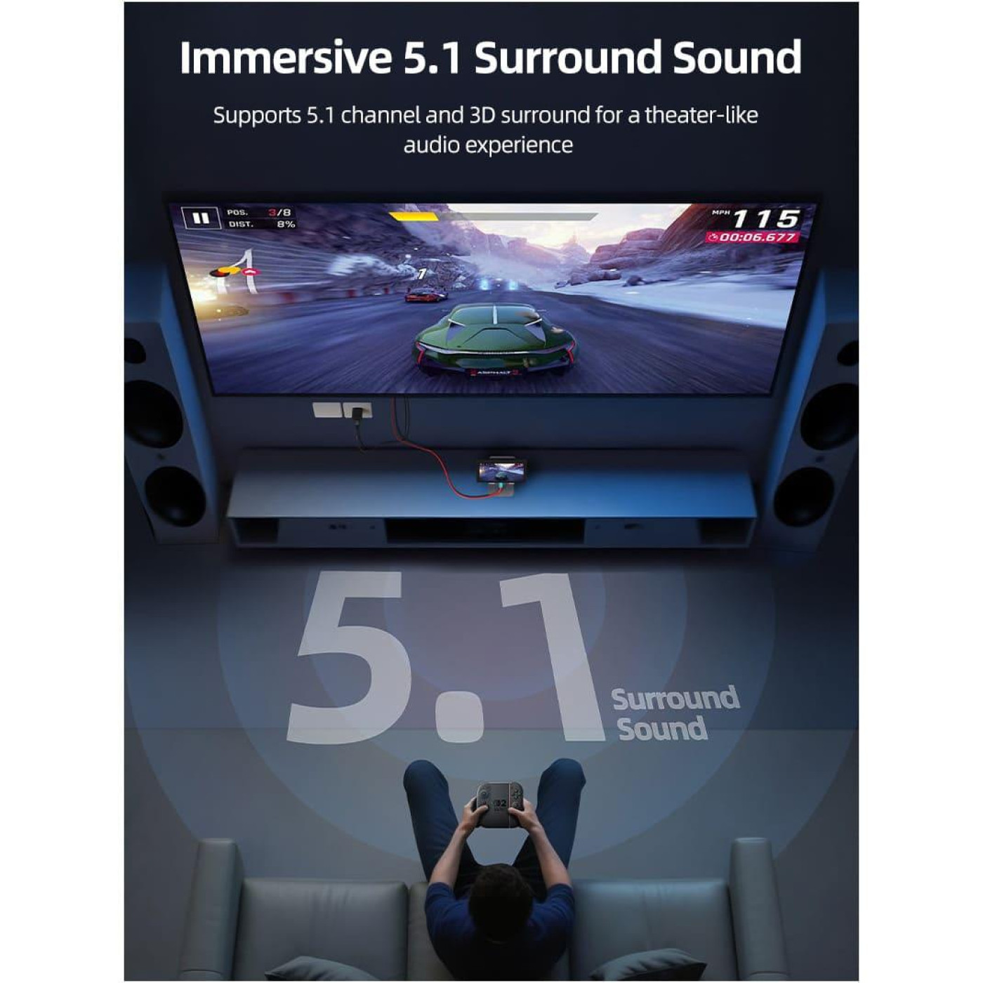 Кабель Cabletime USB Type C-HDMI V 2.0 2 м (CA915798)