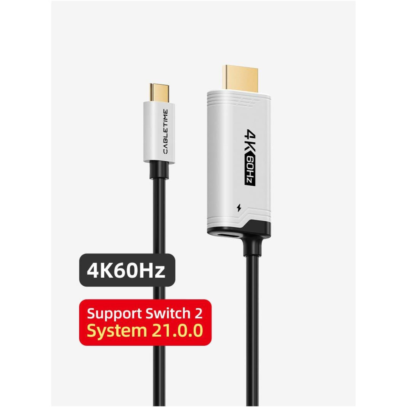 Кабель Cabletime USB Type C-HDMI V 2.0 2 м (CA915798)