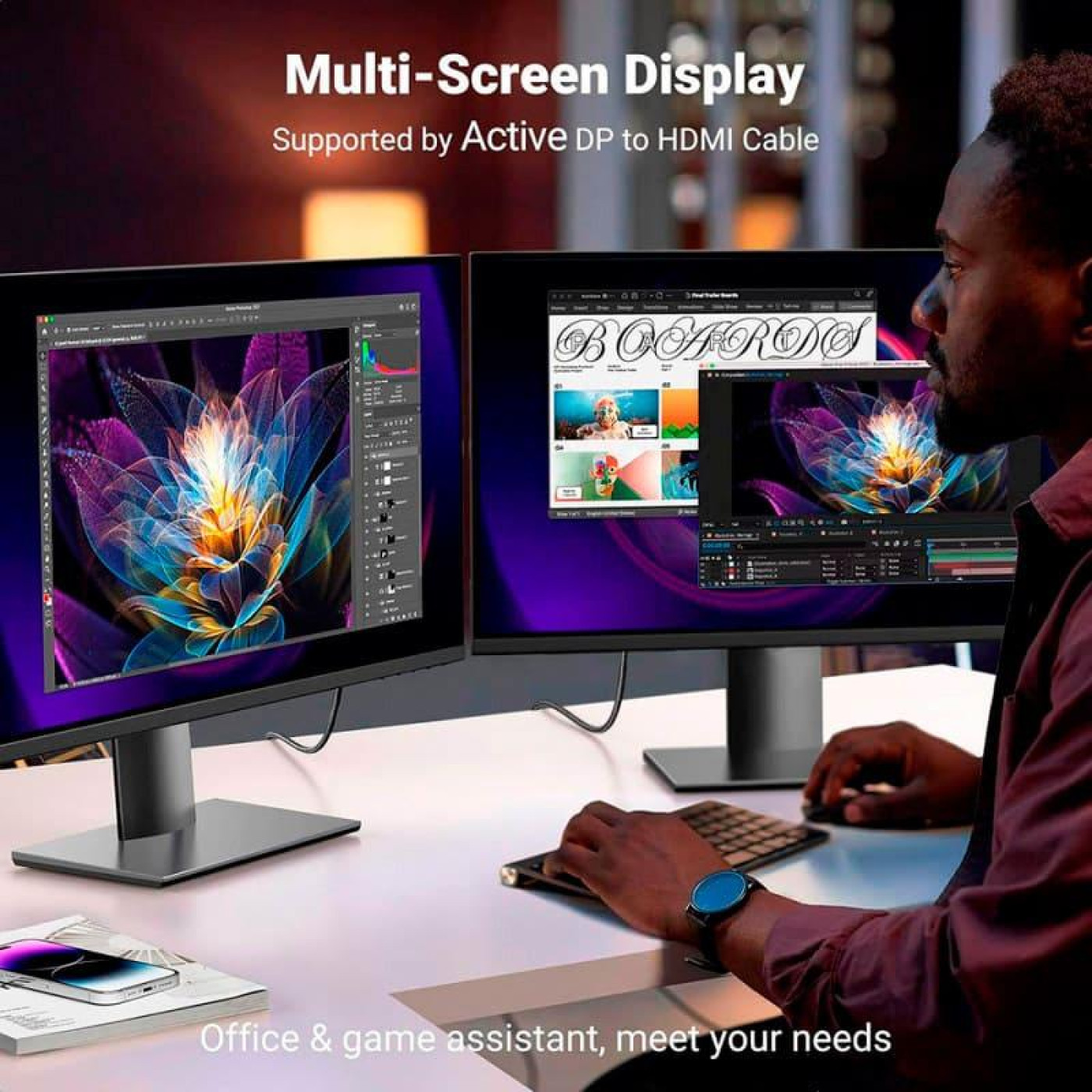 Кабель Ugreen DisplayPort-HDMI V 2.0 3 м (25491)