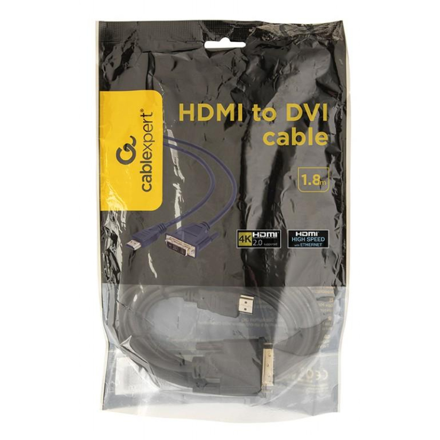 Кабель Cablexpert HDMI-DVI 1.8 м (CC-HDMI-DVI-6)
