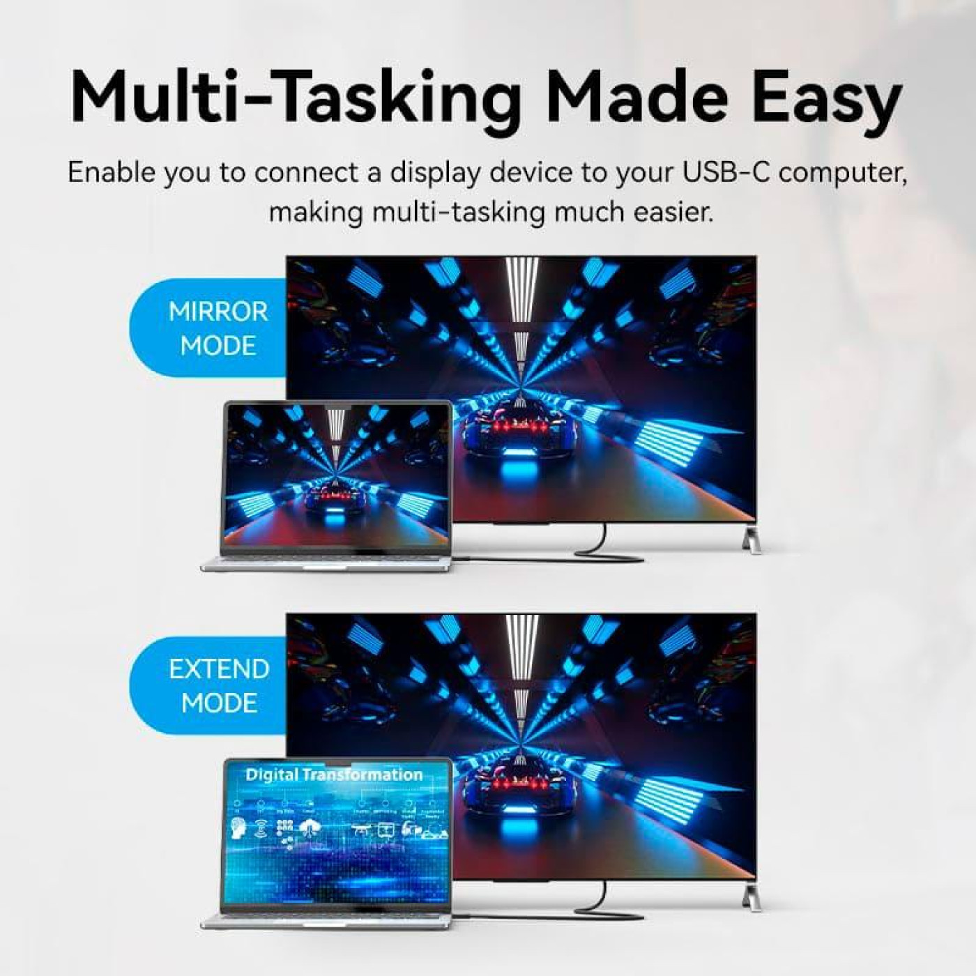 Кабель Vention USB Type C-HDMI V 2.0 2 м (CRIBH)