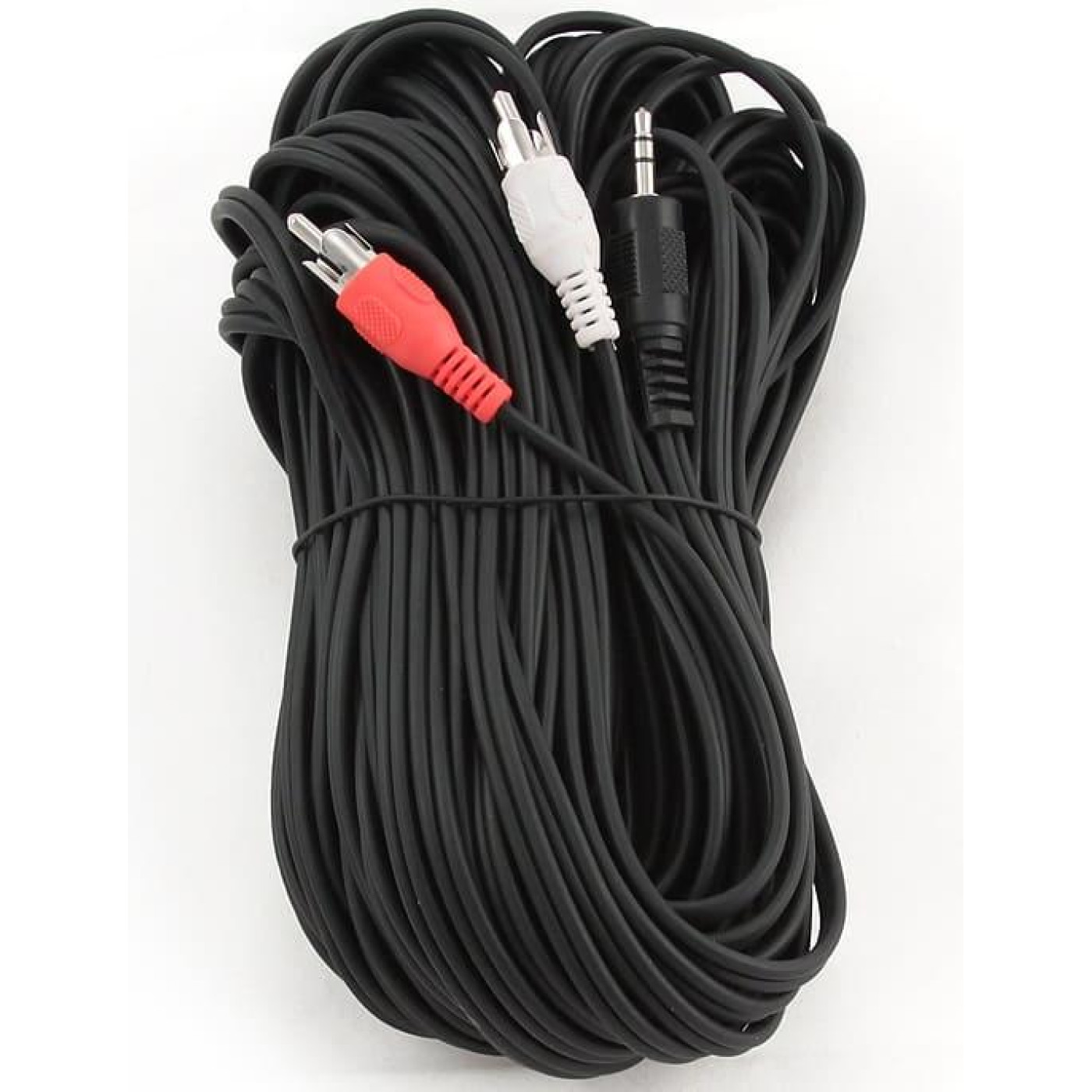 Аудио-кабель Cablexpert 3.5mm-2хRCA 20м, стерео, Black (CCA-458-20M)