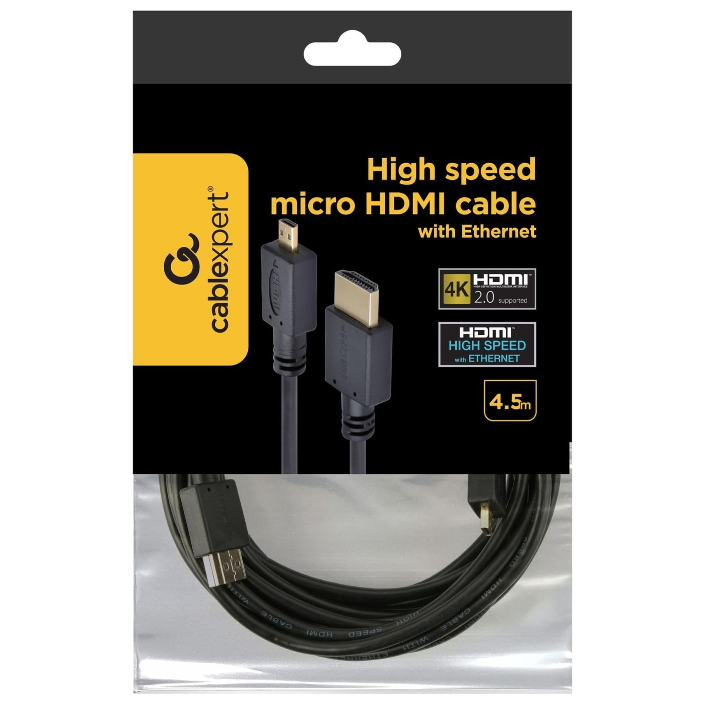Кабель Cablexpert HDMI-microHDMI 4.5 м (CC-HDMID-15)