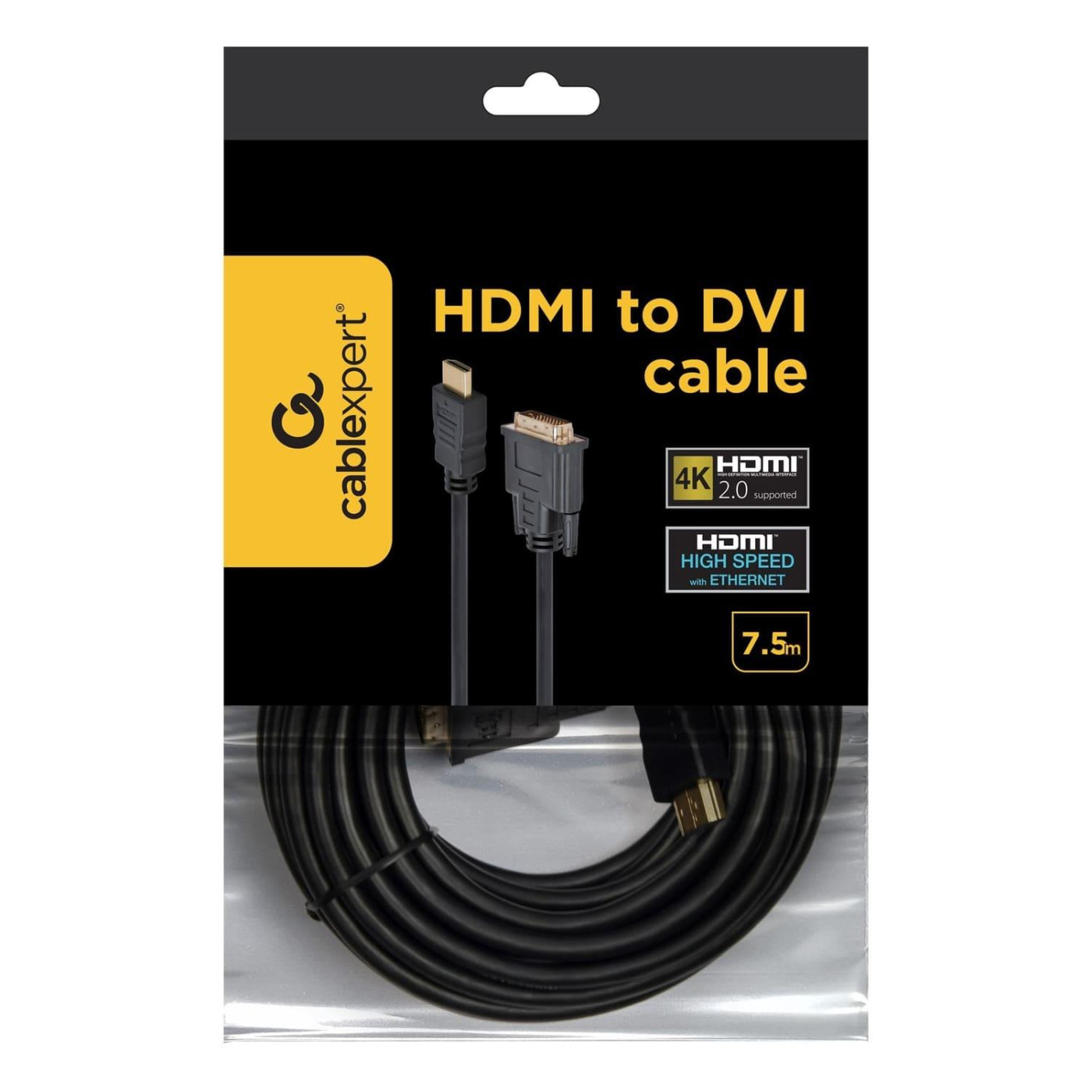 Кабель Cablexpert HDMI-DVI 7.5 м (CC-HDMI-DVI-7.5MC)
