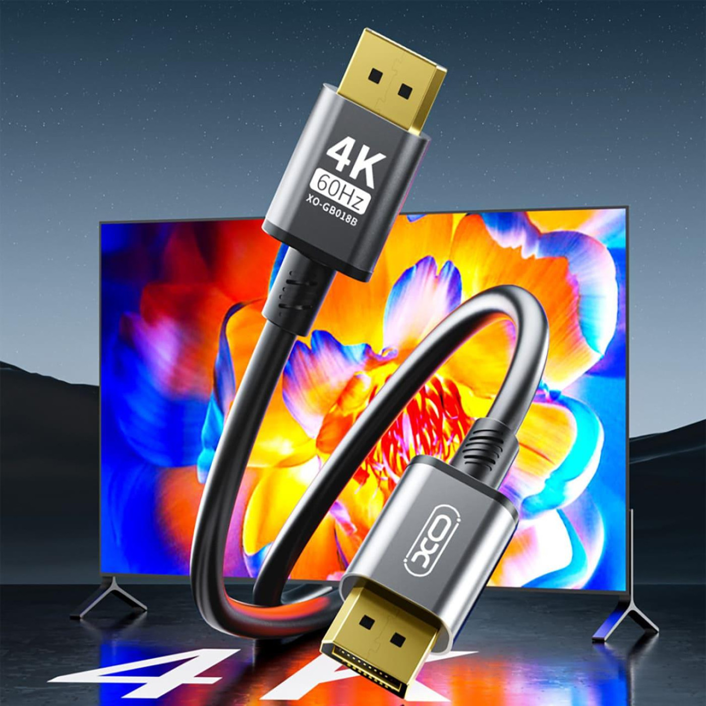 Кабель XO DisplayPort-DisplayPort V 1.2 5 м (GB018B-DP.tranish)