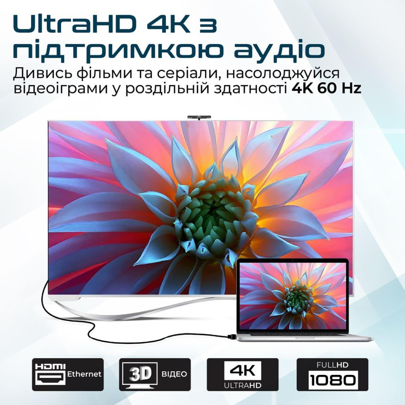 Кабель Promate HDMI-HDMI V 2.0 50 м (prolink4k1-500.black)