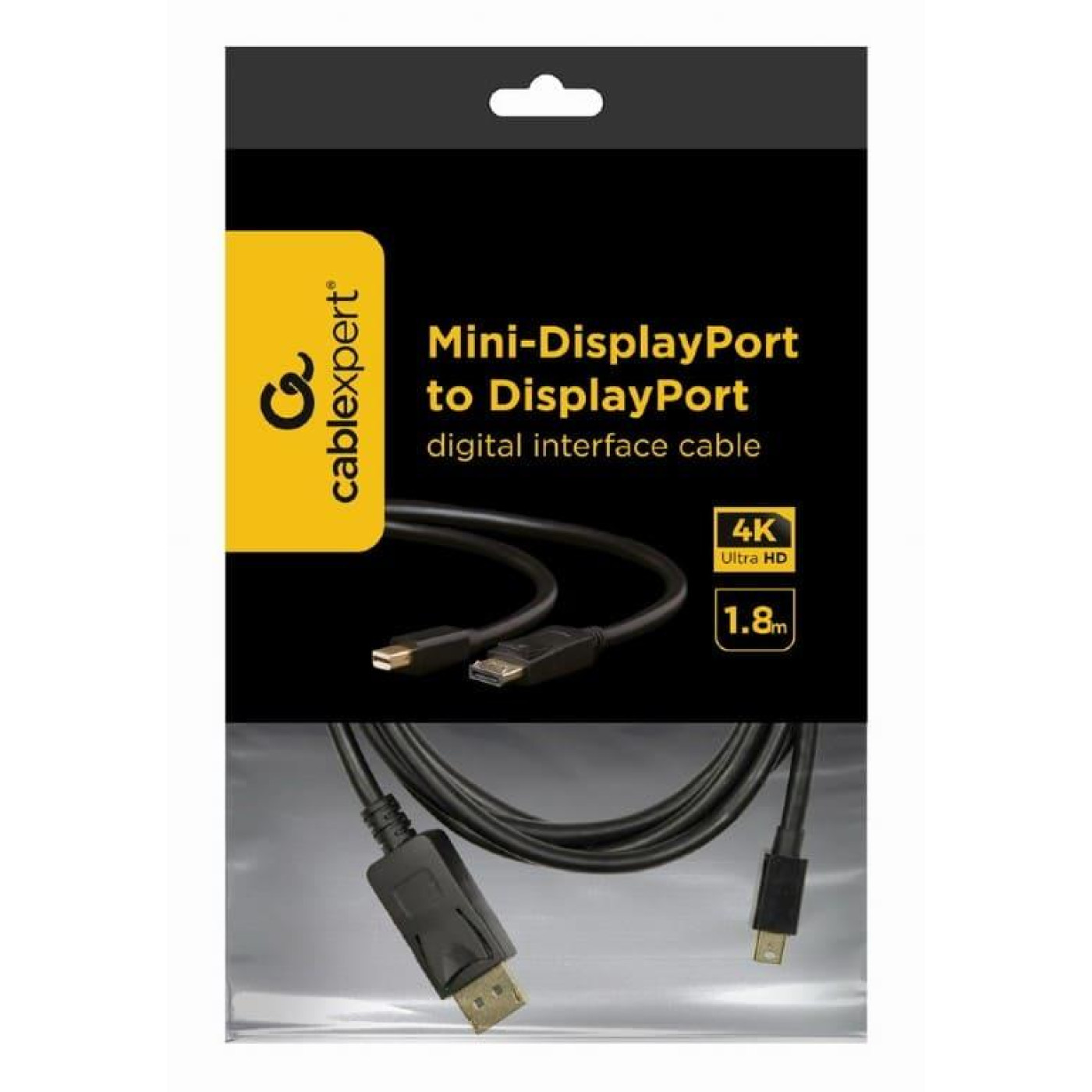 Кабель Cablexpert miniDisplayPort-DisplayPort 1.8 мMiniDisplayPort-DisplayPort, 1.8м Black (CCP-mDP2-6) U1
