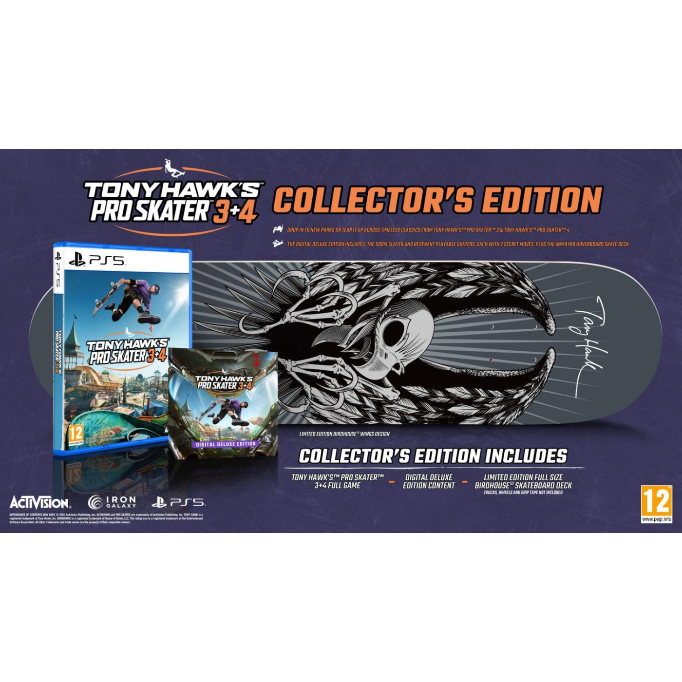 Игра PS5 Tony Hawk Pro Skater 3+4 Collectorъs Edition (1161861)