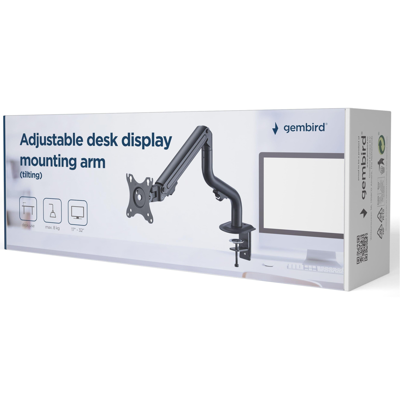 Кронштейн для монітора Gembird MA-DA1-02