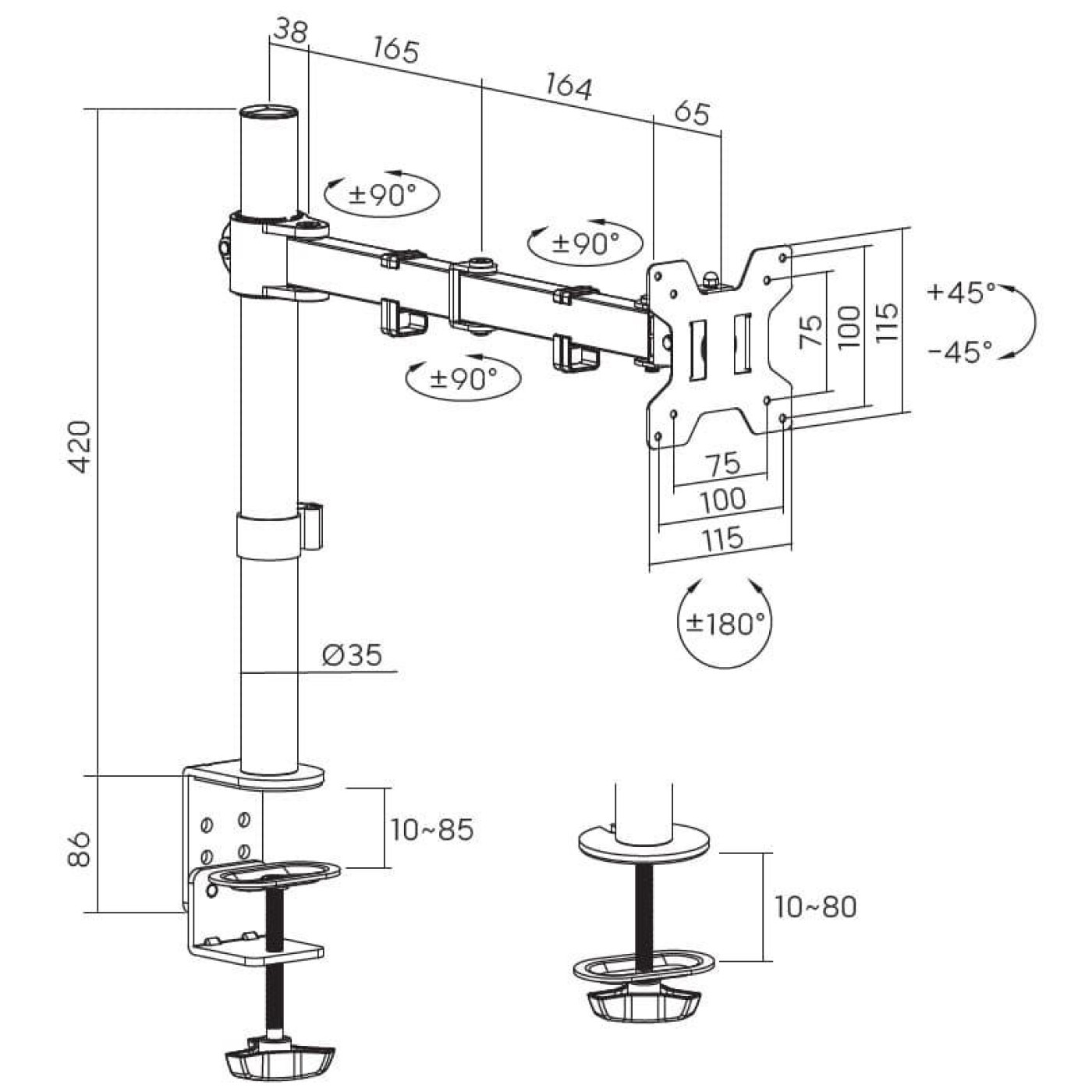 Кронштейн OfficePro MA101 MA101