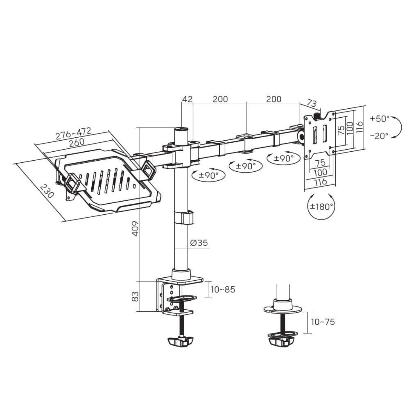 Кронштейн OfficePro MA113B MA113B