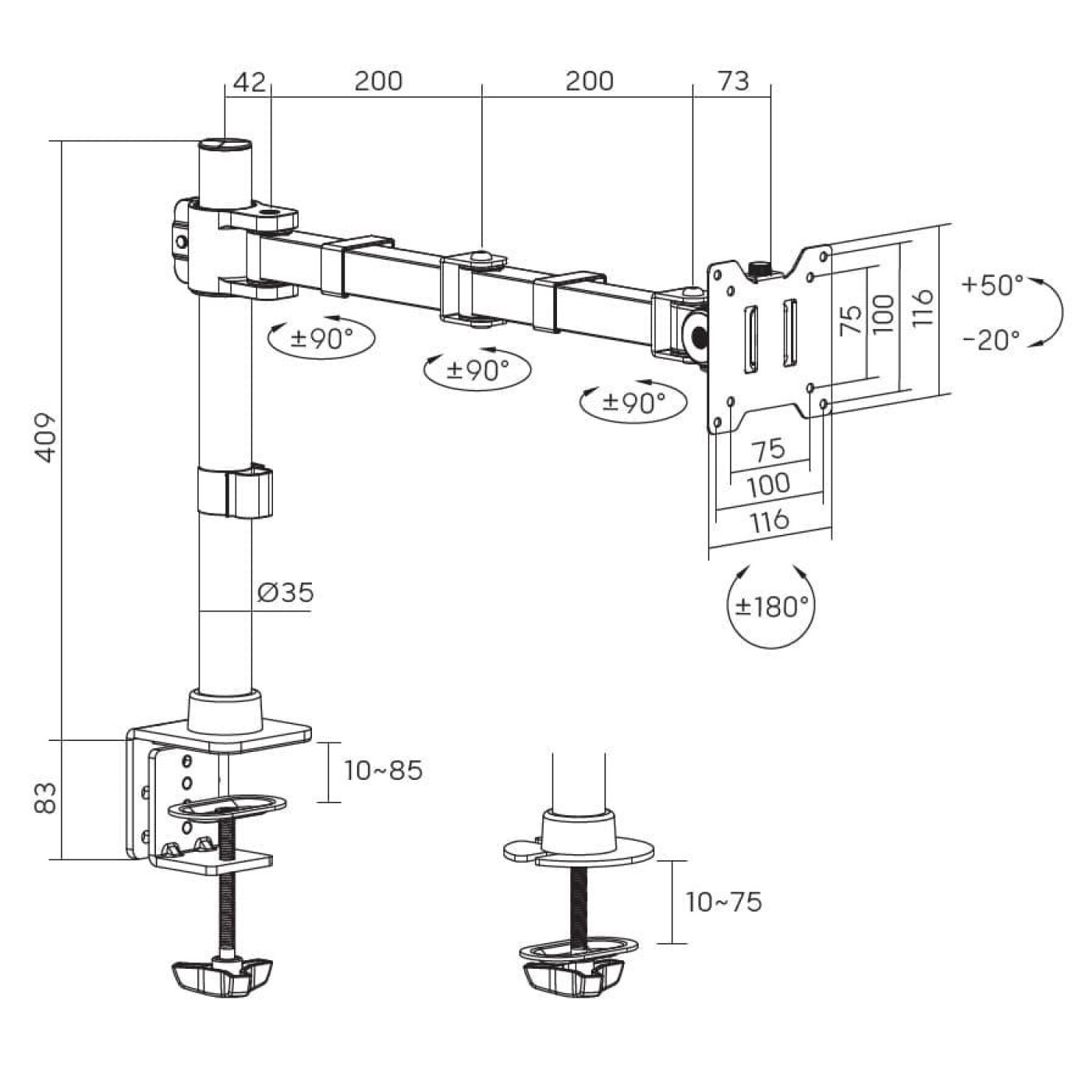 Кронштейн OfficePro MA111B MA111B
