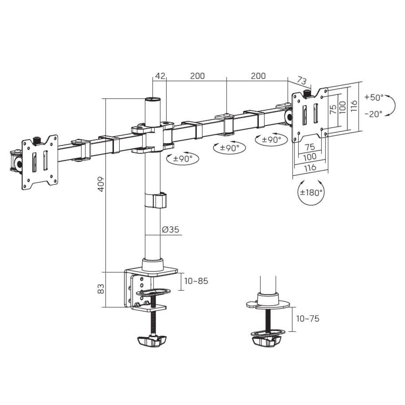Кронштейн OfficePro MA112B MA112B