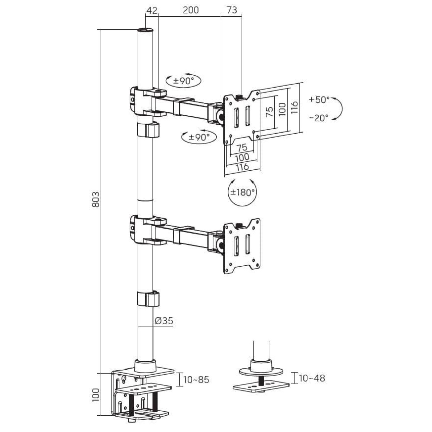 Кронштейн OfficePro MA122B MA122B