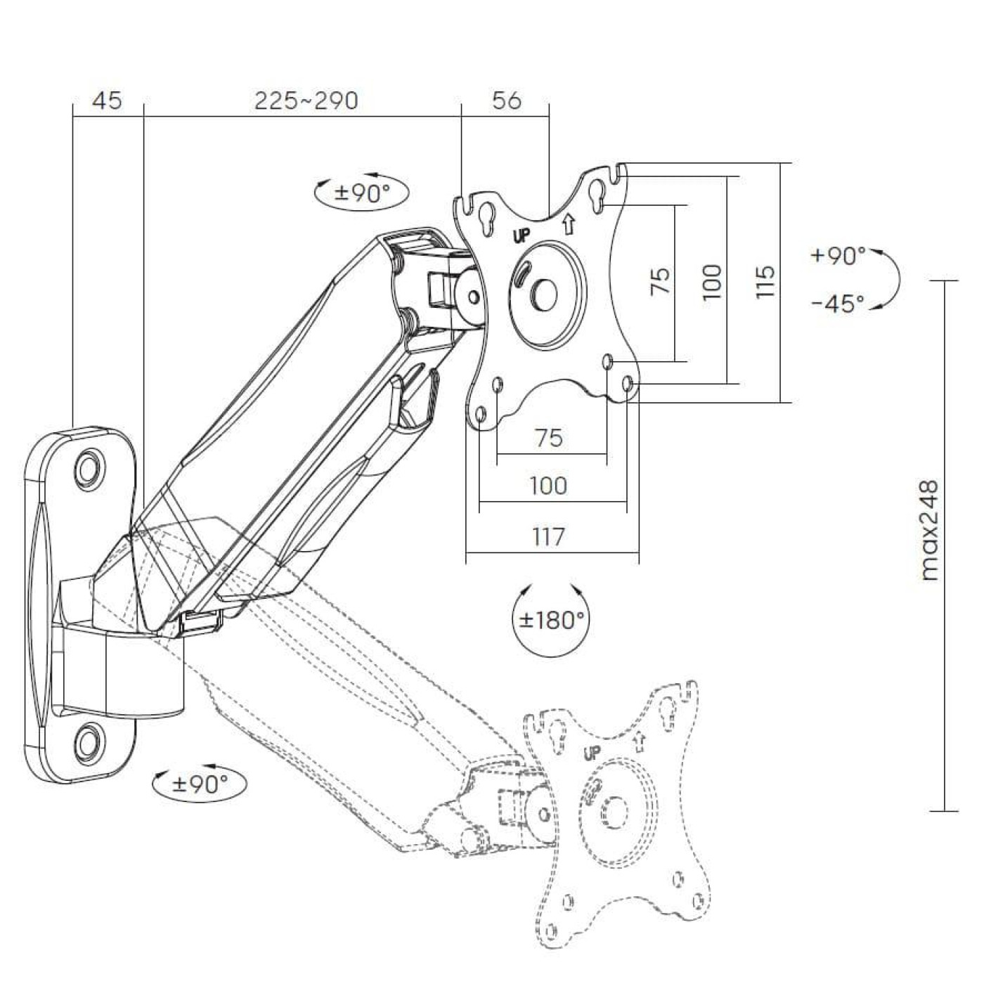 Кронштейн OfficePro MA300B MA300B