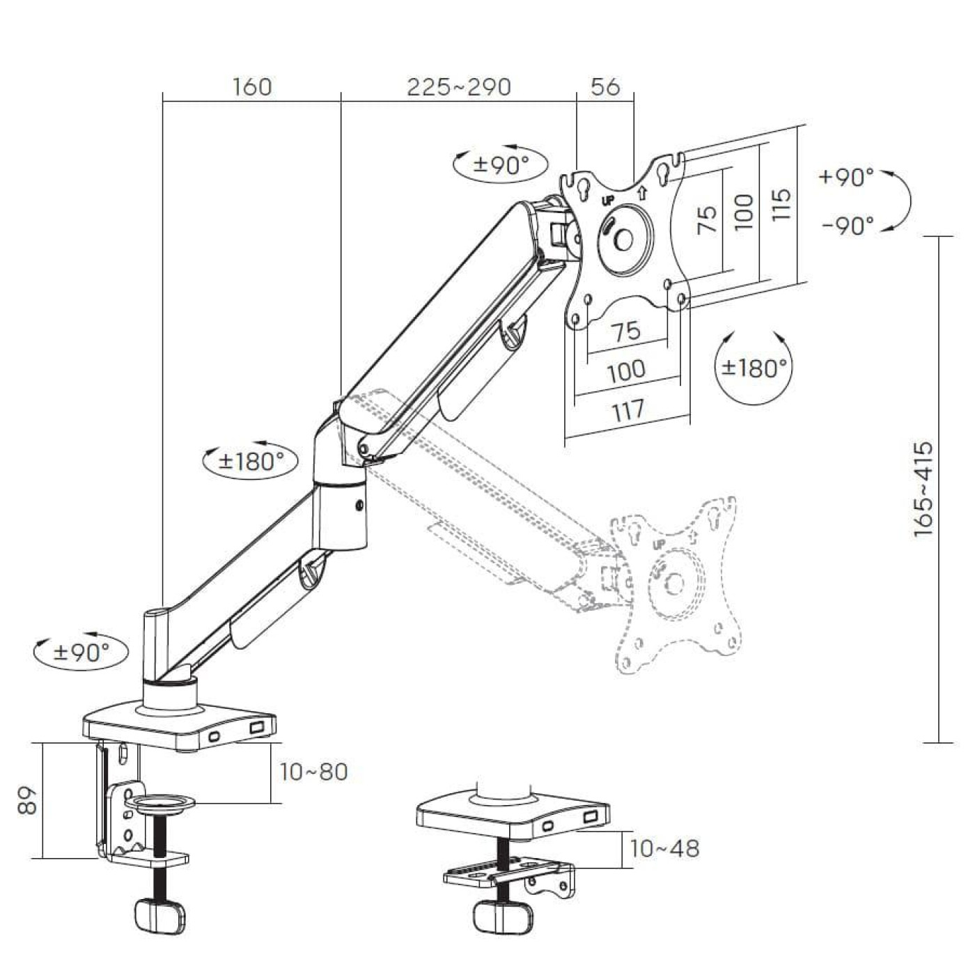 Кронштейн OfficePro MA500B MA500B
