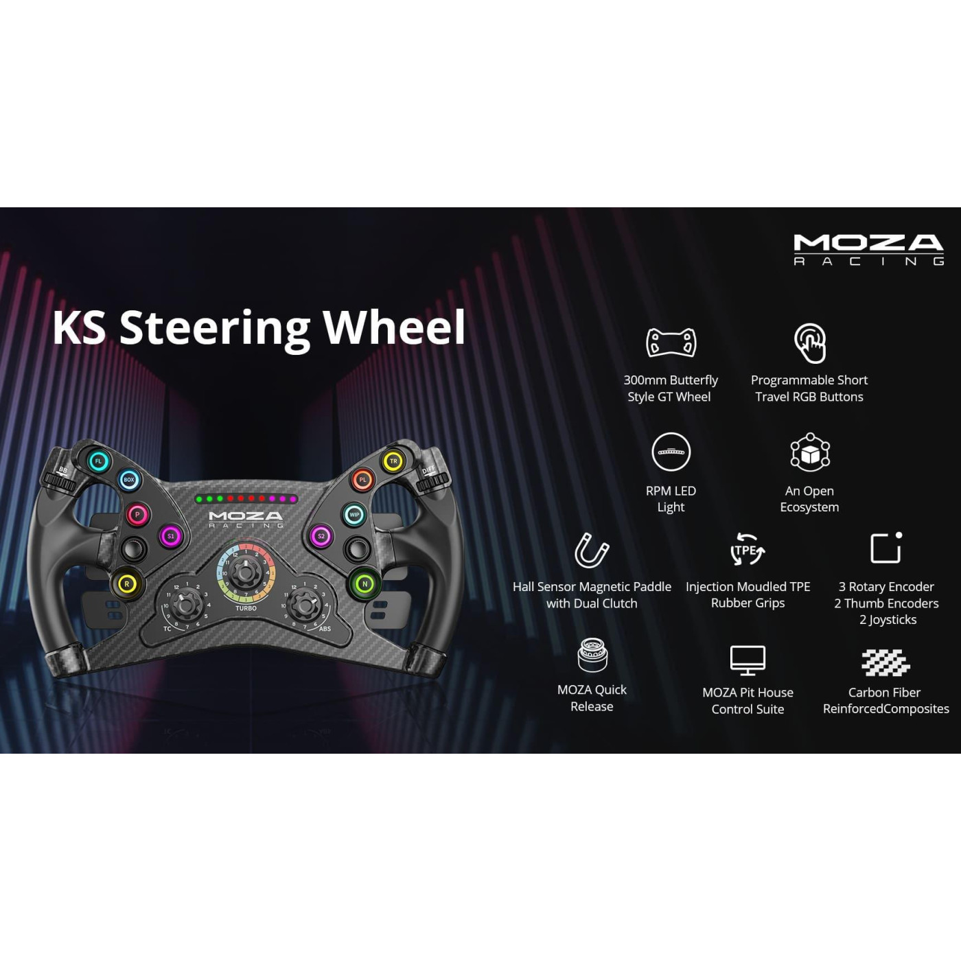 Руль MOZA Racing KS Steering for PC RGB