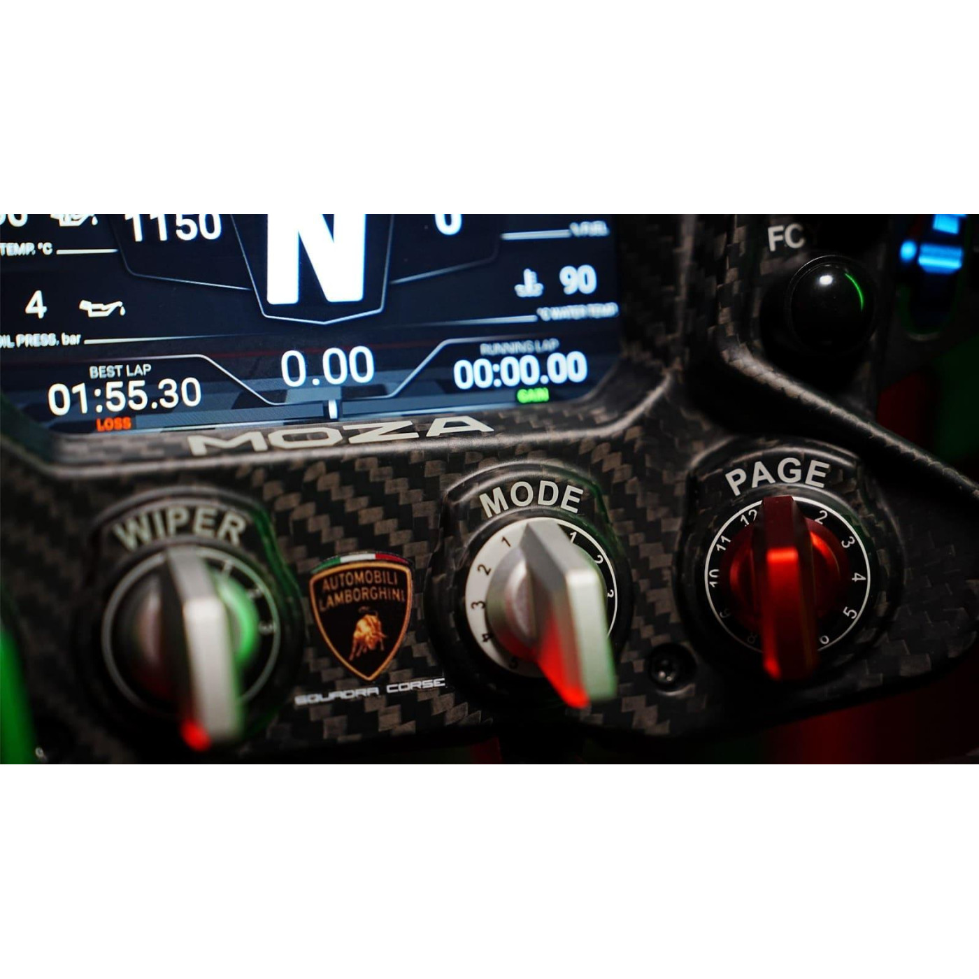 Руль MOZA Racing Lamborghini Essenza SCV12 Экран 4.3