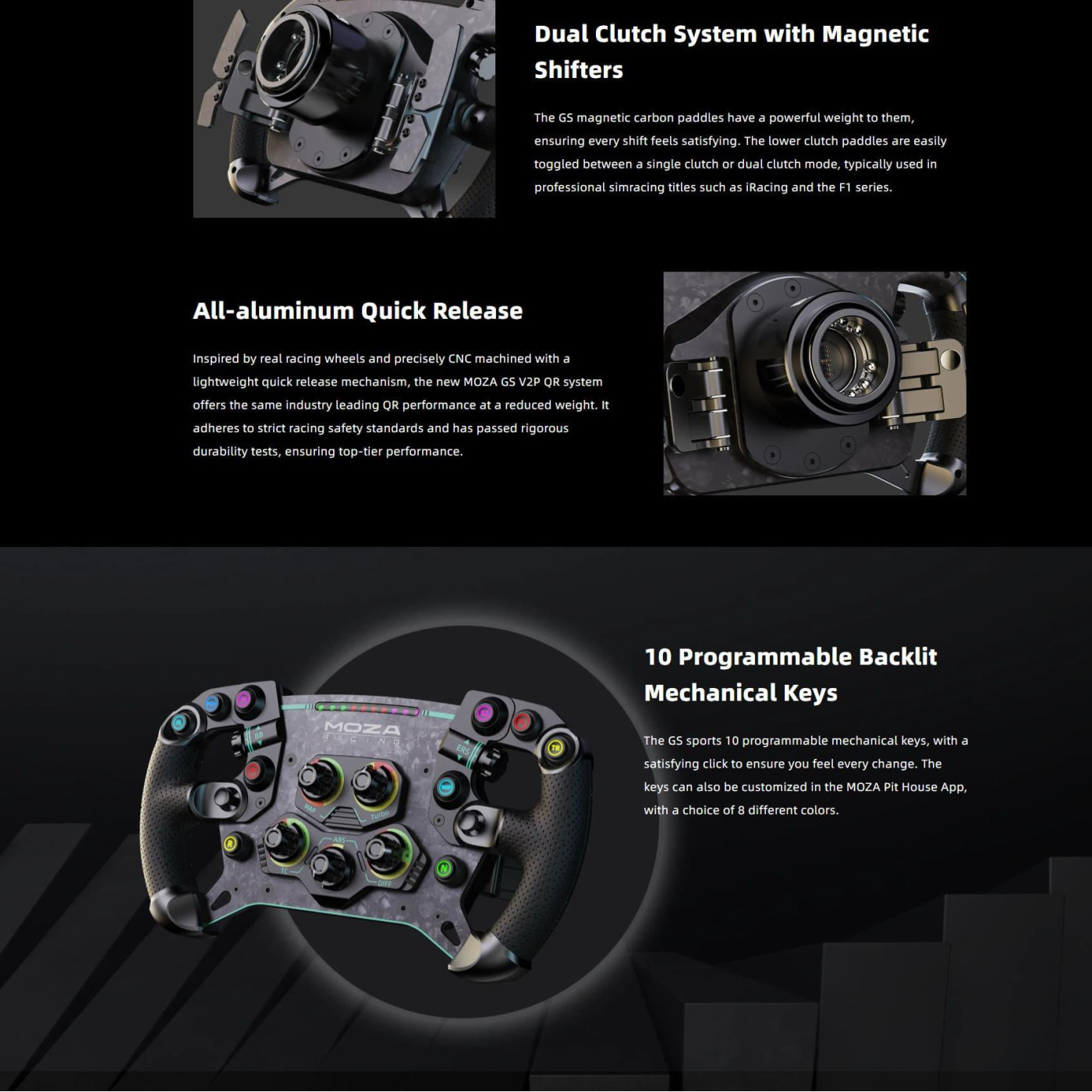 Кермо MOZA Racing GS V2P Steering for PC RGB
