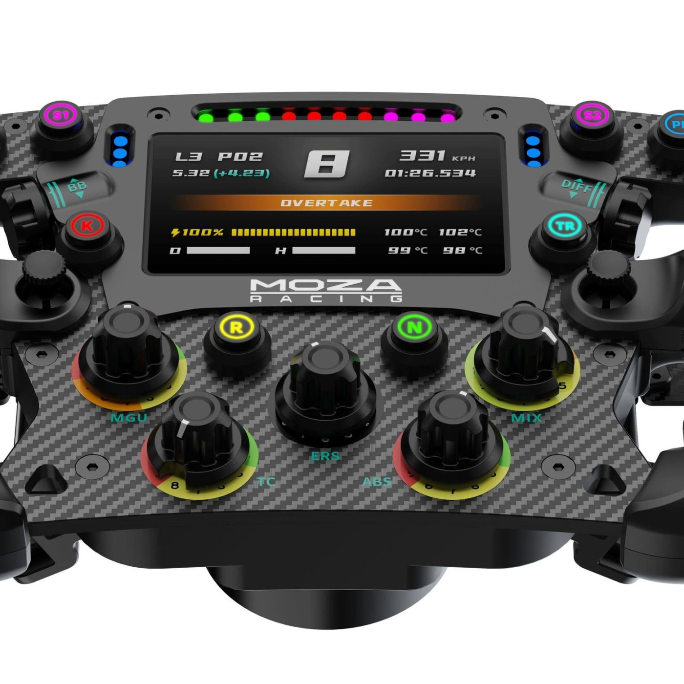 Руль MOZA Racing FSR V2 Formula for PC Экран 4.3