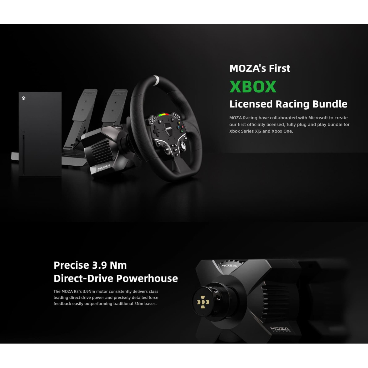 Руль и педали MOZA R3 Racing Bundle for XBOX/PC SR-P Lite ESX