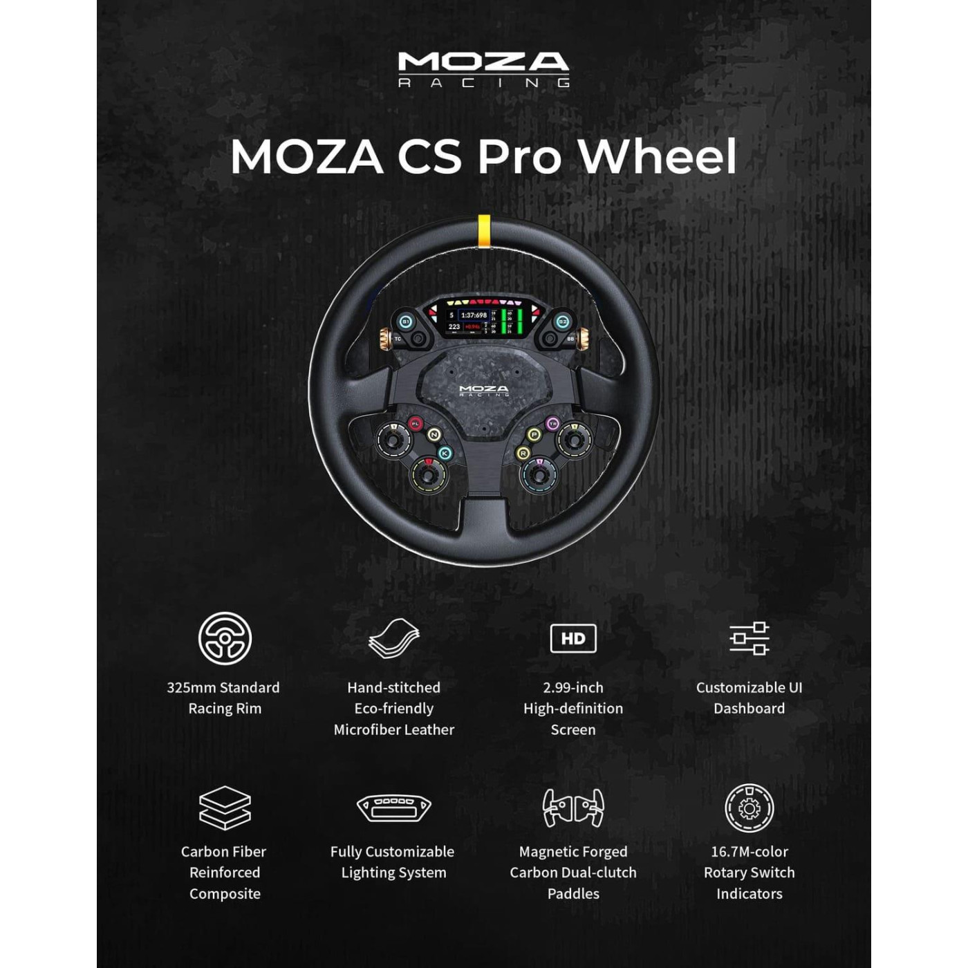 Руль MOZA Racing CS Pro Steering RGB