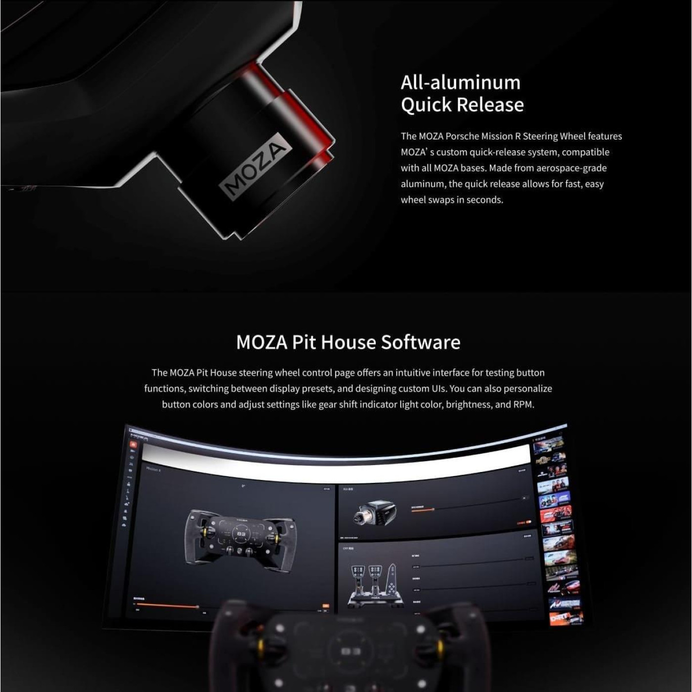 Руль MOZA Racing Porsche Mission R OLED  RGB