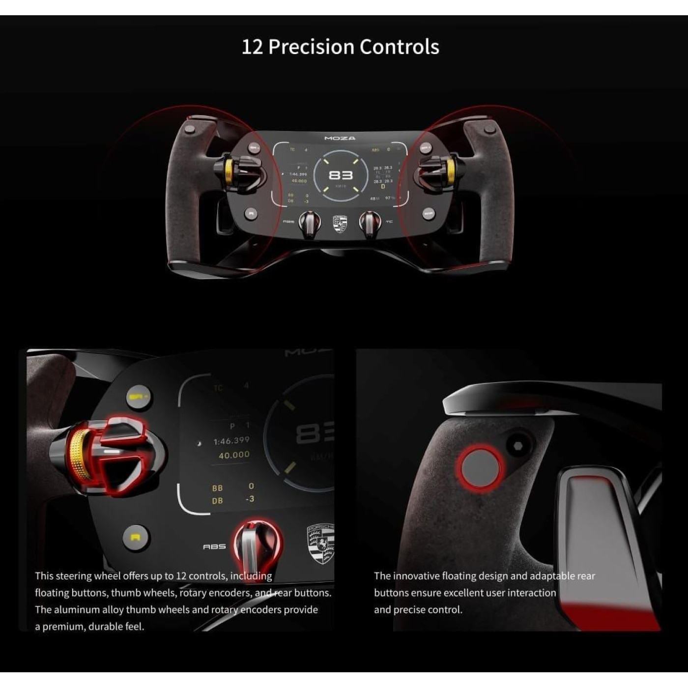 Руль MOZA Racing Porsche Mission R OLED  RGB