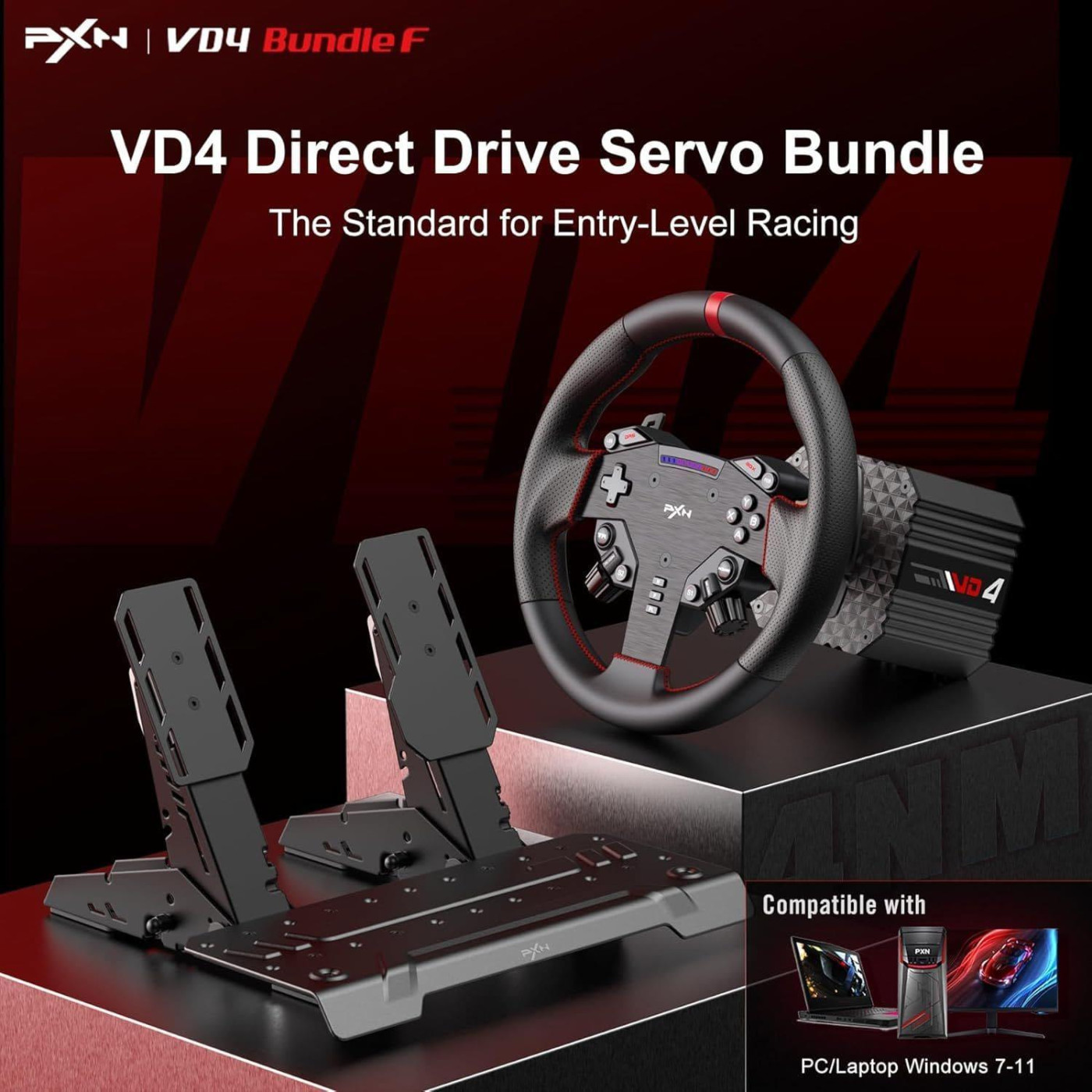 Руль и педали PXN VD4 Bundle for PC