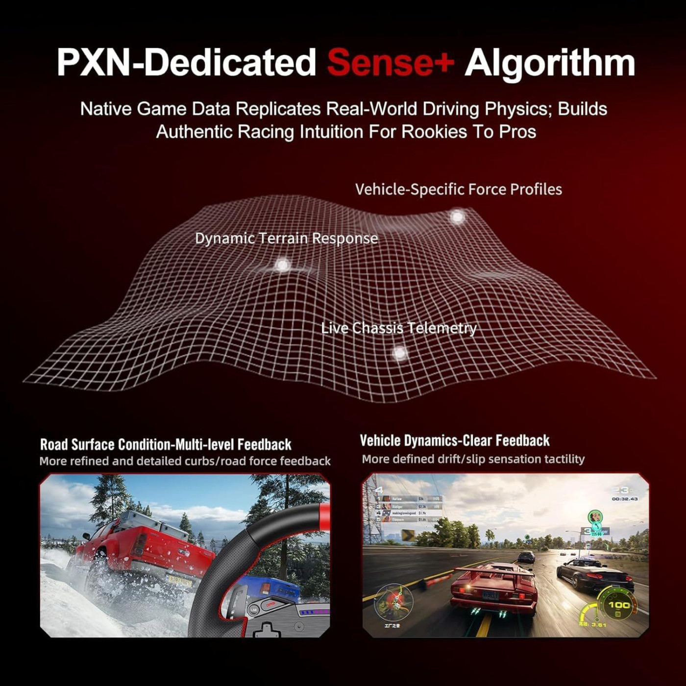 Руль и педали PXN VD4 Bundle for PC