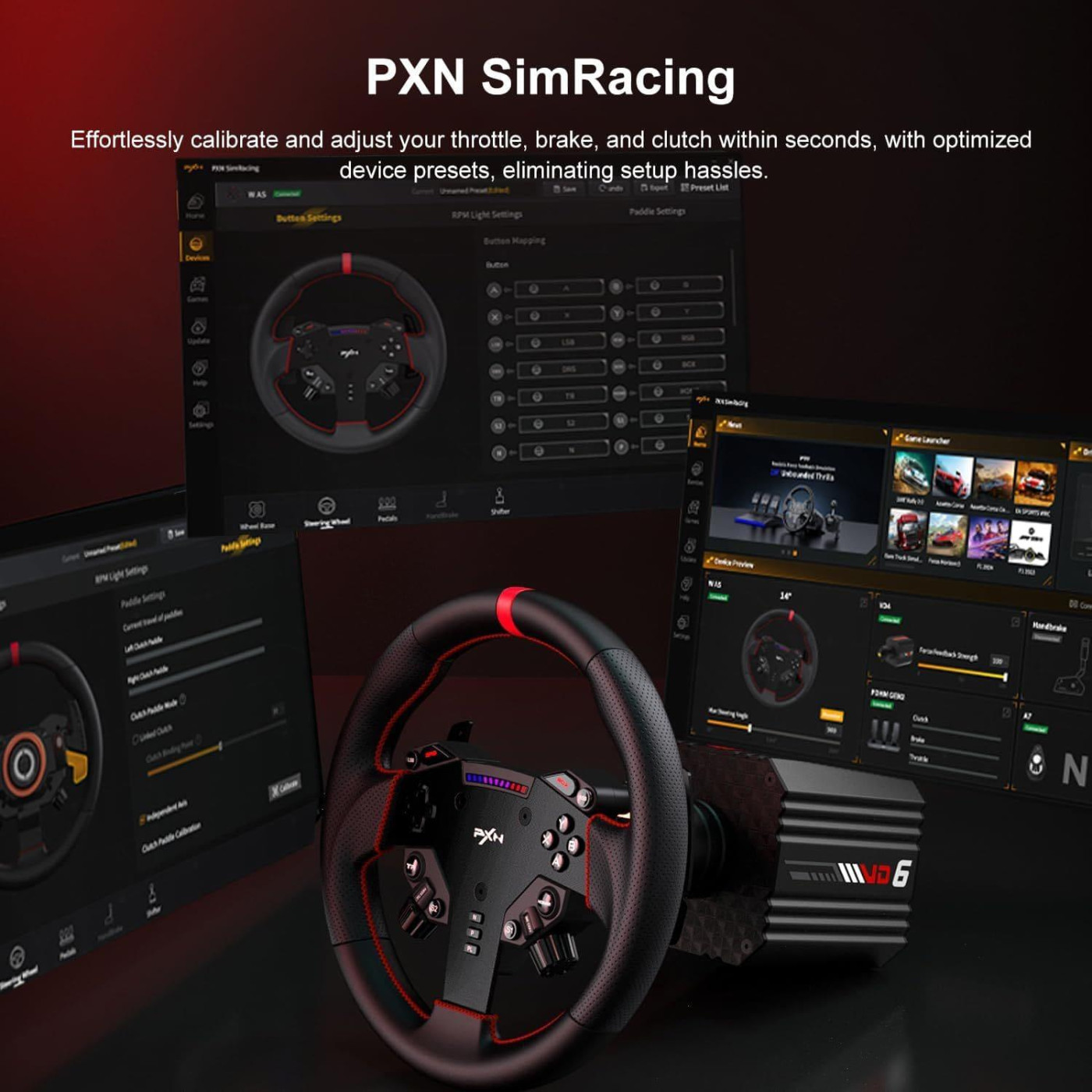 Руль и педали PXN VD6 Bundle for PC