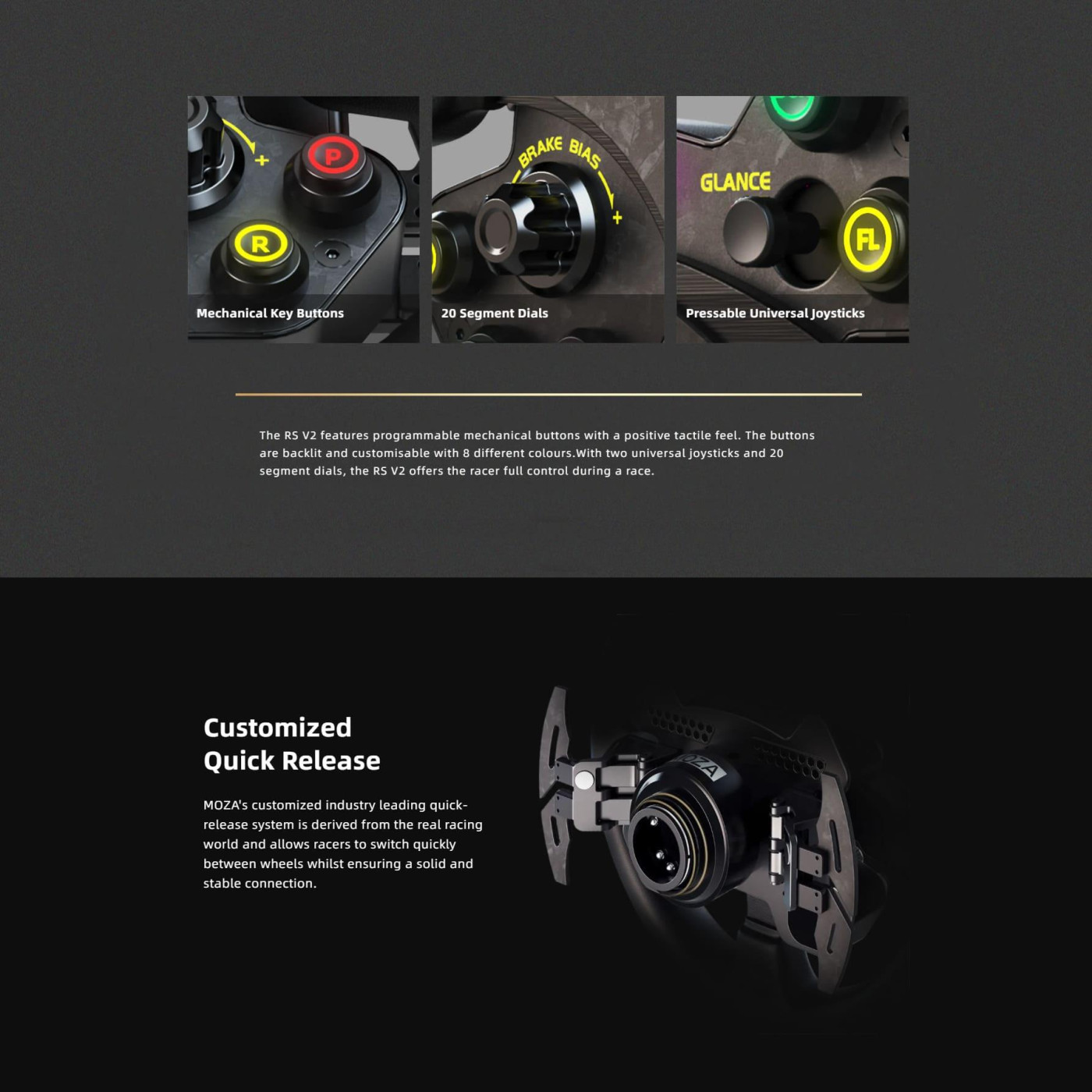 Руль MOZA Racing RS V2 Steering for PC RGB