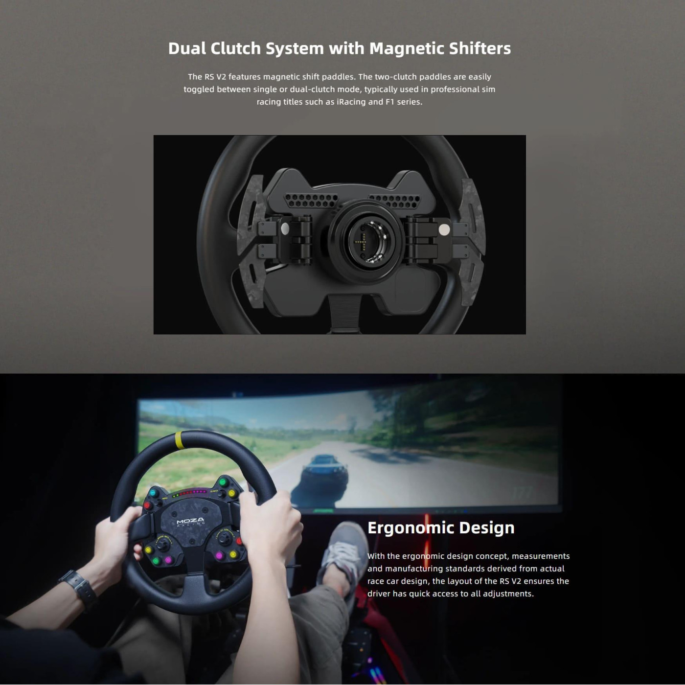 Руль MOZA Racing RS V2 Steering for PC RGB
