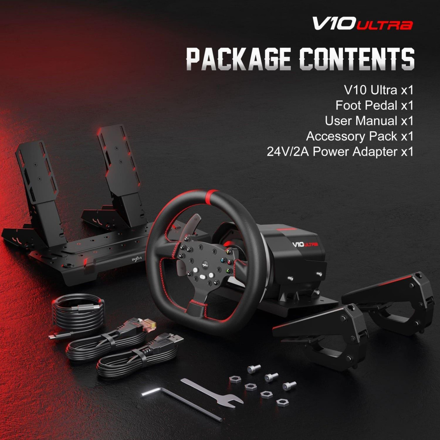 Руль и педали PXN V10 Ultra Bundle for PS4/XBOX/Xbox Series X|S/PC