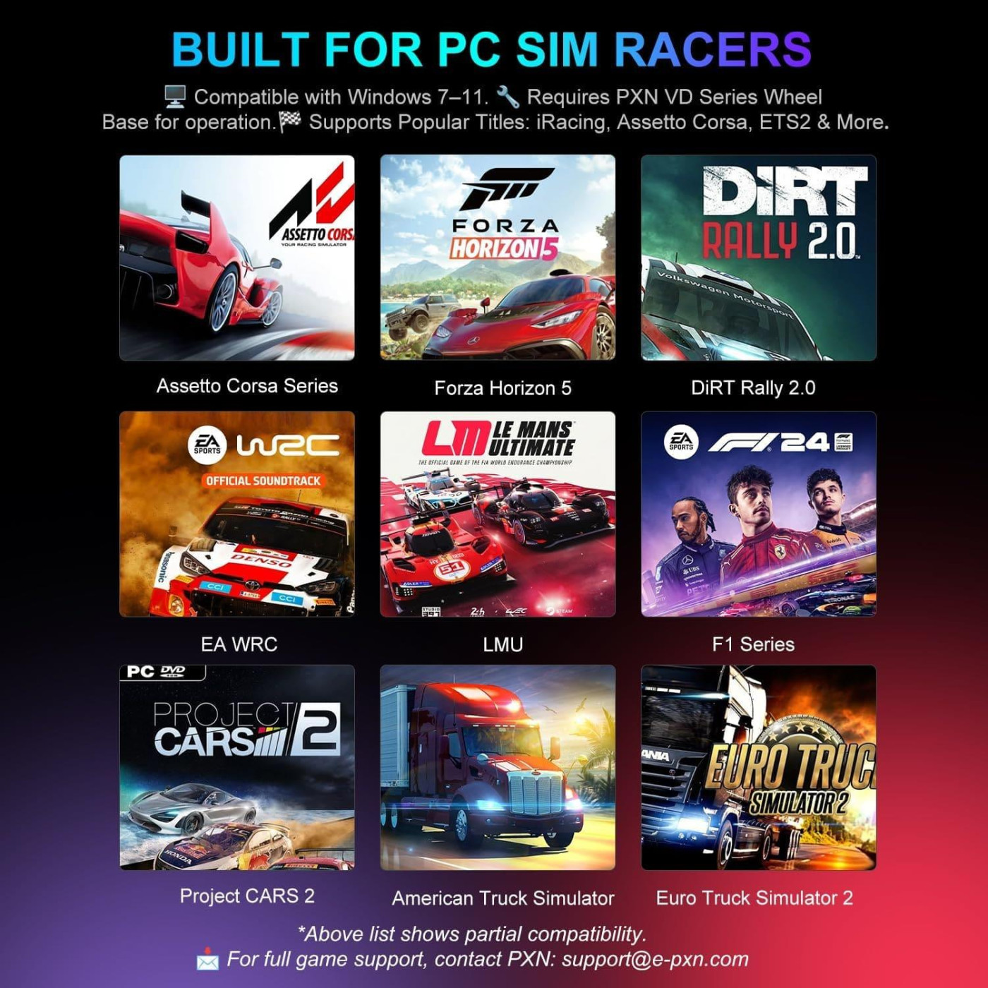 Руль PXN WCS R2 for PC RGB 33cм