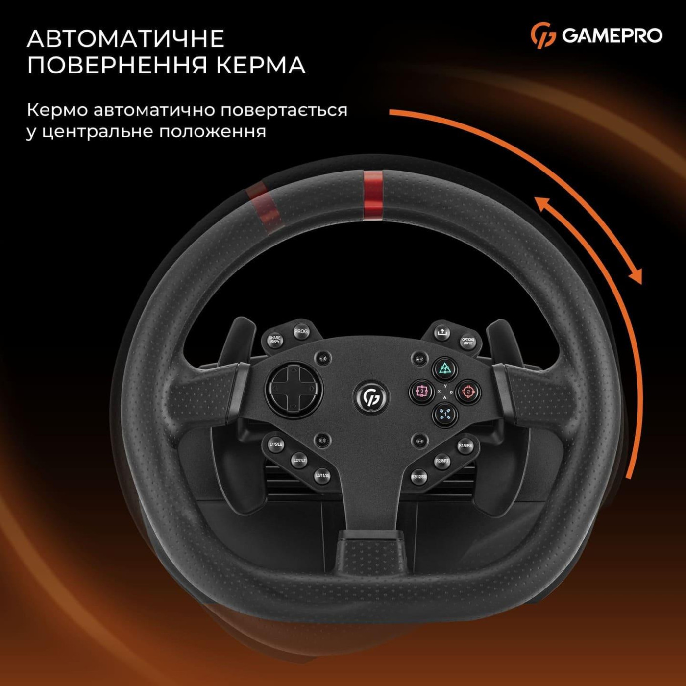 Руль и педали GamePro RW070PM с коробкой передач XBOX/PS4/PC