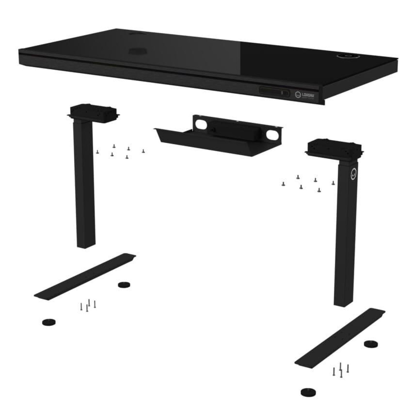 Геймерський стіл Lorgar PRO 80G Glass Black (LRG-DP80G)