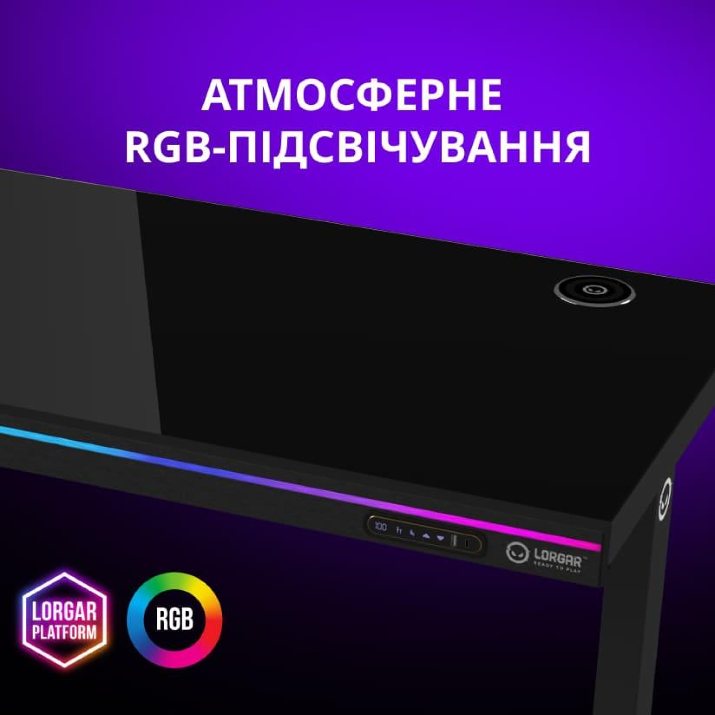 Геймерський стіл Lorgar PRO 80G Glass Black (LRG-DP80G)