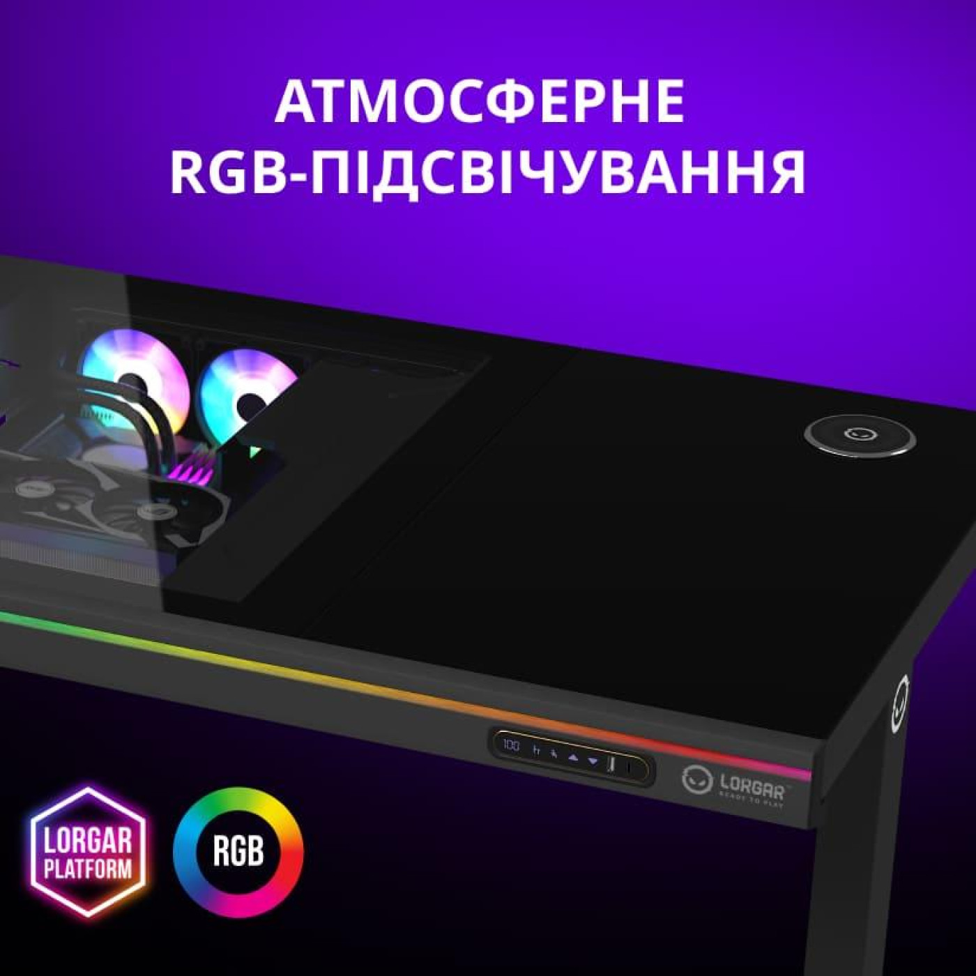 Геймерський стіл Lorgar ELITE 90W Wood Black (LRG-DE90W)