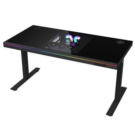 Геймерський стіл Lorgar ELITE 90G Glass Black (LRG-DE90G)