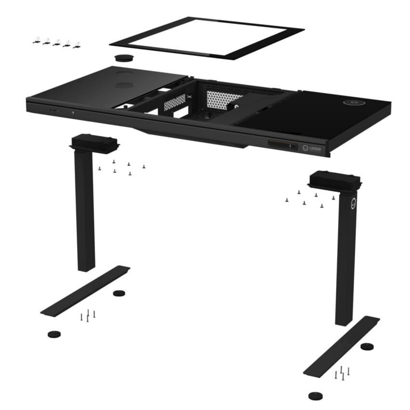 Геймерський стіл Lorgar ELITE 90G Glass Black (LRG-DE90G)