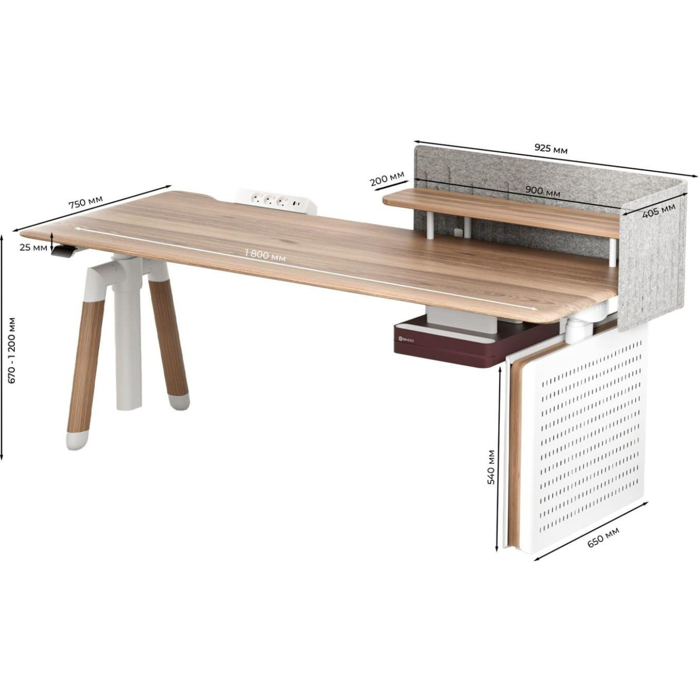 Геймерский стол Sihoo D07 1.8m Maple/White (D07A-102/D07J-102-AB/D07-P)
