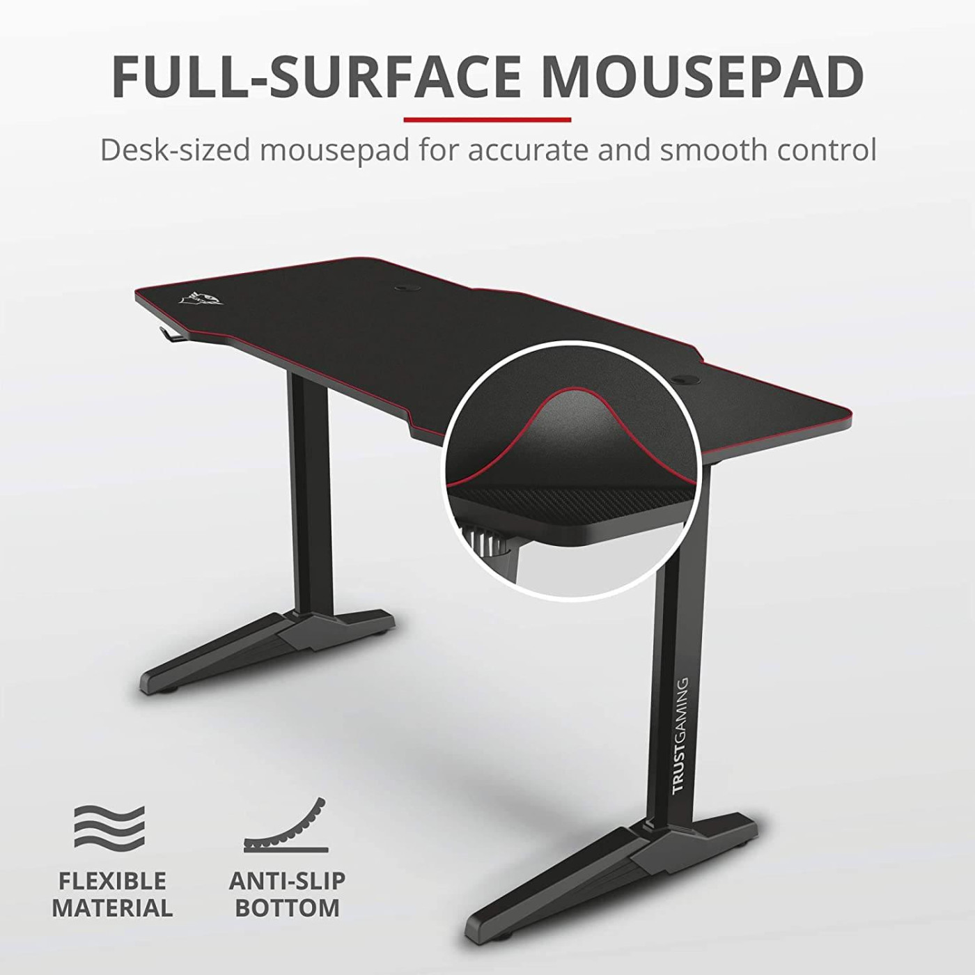 Ігровий стіл Trust GXT 1175 Imperius XL Black (23802_TRUST)